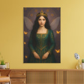 003_A fairy princess in emerald green. Leinwanddruck (Insitu (Wohnzimmer))