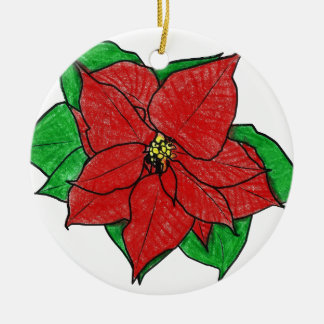 0043 Poinsettia No1.png Keramikornament