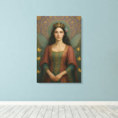 004_A fairy princess in muted rose and teal green. Leinwanddruck (Insitu (Holzboden))