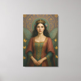 004_A fairy princess in muted rose and teal green. Leinwanddruck