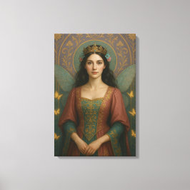 004_A fairy princess in muted rose and teal green. Leinwanddruck