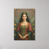 004_A fairy princess in muted rose and teal green. Leinwanddruck (Vorderseite)