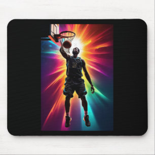 004 Silhouette eines Basketballspielers Mousepad