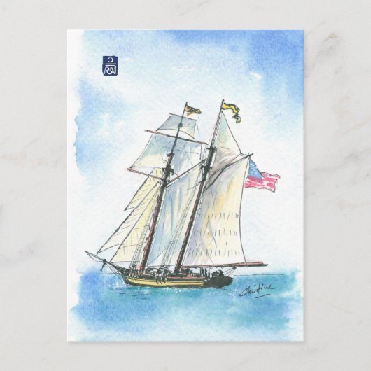 (004) Stolz des Baltimore US Tall Ship Postkarte (Vorderseite)