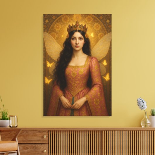 005_A fairy princess in rose pink. Leinwanddruck (Insitu (Wohnzimmer))