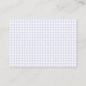 005 Iris Gingham Baby-Shower-Windel-Raffel Begleitkarte (Rückseite)