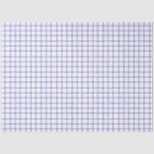 005 Iris Lavendel Gingham-Tissue-Papier Seidenpapier (Vorderseite)
