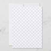 005 Iris Moderner Regenschirm Gingham Baby Sprinkl Einladung (Rückseite)