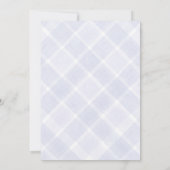 005 Iris Plaid Umbrella Baby Sprinkle Shower Einladung (Rückseite)