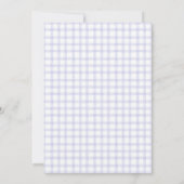 005 Iris Scroll Gingham Kreuz Kerze Taufe Einladung (Rückseite)