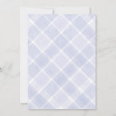 005 Iris Watercolor Gingham Birds Baby Shower Einladung (Rückseite)