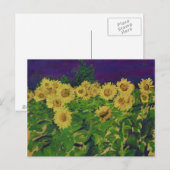 0067 le champ des tournesols postkarte (Vorne/Hinten)
