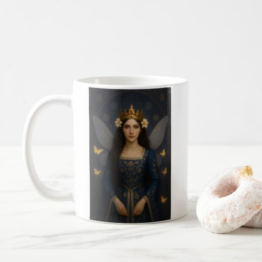 006_A fairy princess in royal blue. Kaffeetasse (Mit Donut)