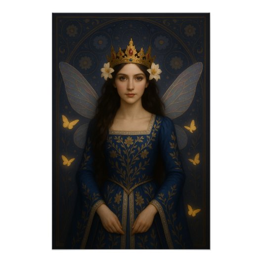 006_A fairy princess in royal blue. Poster (Vorderseite)