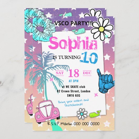 006 Party-vsco-Trend für Teenager (Vorne/Hinten)