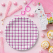 006 Wein Wasserfarbe Gingham L Papierplatten Pappteller (Party)