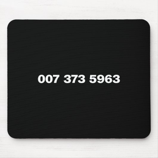 007 373 5963 - Berühmte 90er-Videospielcodes Mousepad (Vorne)
