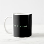 007 373 5963 Videospielcode 1987 80's Retro Games Kaffeetasse (Links)