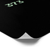 007 373 5963 Videospielcode 1987 80's Retro Games Poster (Ecke)