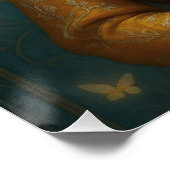 007_A fairy princess in golden yellow. Poster (Ecke)