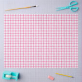009 Fuchsia Hellrosa Gingham-Tissue-Papier Seidenpapier (Basteln)