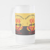 00 Jahre alt und immer noch smokin heiß | 00. Gebu Mattglas Bierglas (Vorderseite Links)