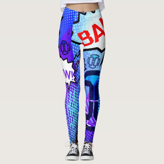00 LVL-Comic-Leggings Leggings (Vorderseite)