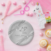 00. Silver Wedding Jubiläum Pappteller (Party)