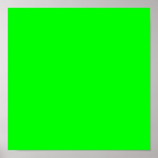 00FF00 Limettengrün Poster (Vorne)