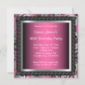 00th Rosa metallisches des Einladung (Rückseite)