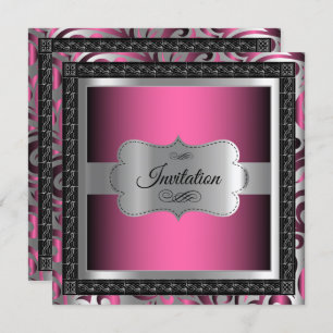 00th Rosa metallisches des Einladung