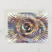 0100101010001101 (Teil 2) | Code Binary Cyberspace Postkarte (Vorne/Hinten)