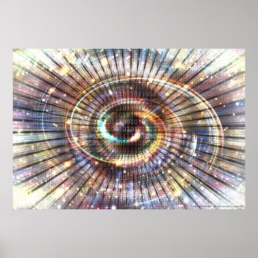 0100101010010101 (Teil 2) | Code Binary Cyberspace Poster (Vorne)