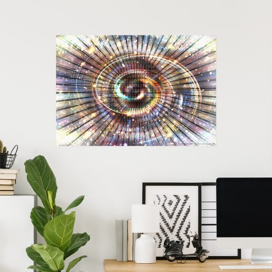 0100101010010101 (Teil 2) | Code Binary Cyberspace Poster (Heimbüro)