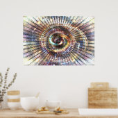 0100101010010101 (Teil 2) | Code Binary Cyberspace Poster (Küche)