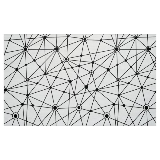 010316 Network - Black on White Stoff (Fat Quarter (45,7 x 55,9 cm))