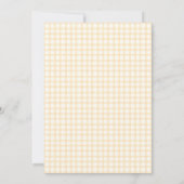 010 Amber Orange Beeren-Patchwork-Cupcake-Baby-Par Einladung (Rückseite)