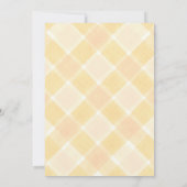 010 Amber Watercolor Gingham Birds Baby Shower Einladung (Rückseite)