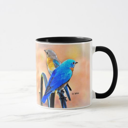 010 Drossel-Liebe 11 Unze-Klassiker-Tasse Tasse (Rechts)