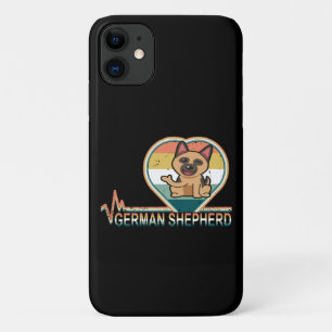 011 Retro German Shepherd Heartbeat Vintag Case-Mate iPhone Hülle