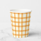 012 Kupfer-Aquarell-Gingham-Papierbecher Pappbecher (Rechts)