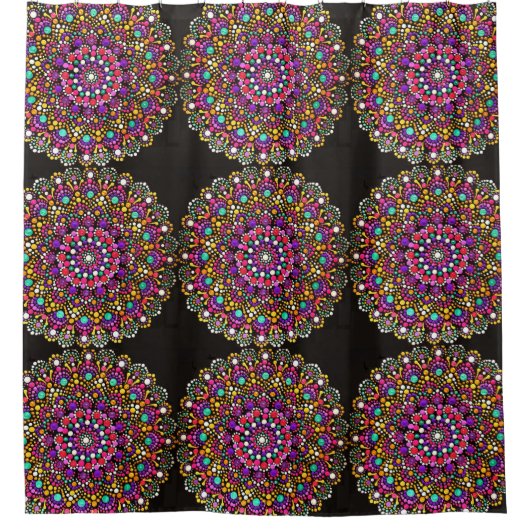 0135 - Mandala Pattern - Duschvorhang (Vorderseite)