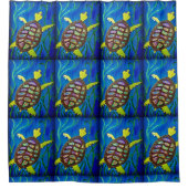 0136 - Schildkrötenmuster - Duschvorhang (Vorderseite)