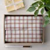 013 Chocolate Braun Gingham Seidenpapier (Geschenk)