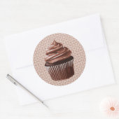 013 Chocolate Cupcake on Gingham Sticker (Umschlag)