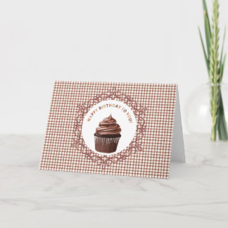 013 Schokoladen-Cupcake Alles Gute zum Geburtstag Feiertagskarte