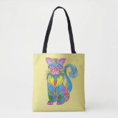 0144 - Katze Alebrije - Tote Beutel Tasche