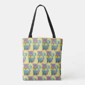 0144 - Katze Alebrije - Tote Beutel Tasche (Rückseite)