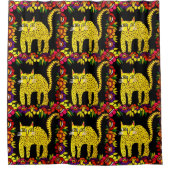 0151 - Basi the Cat Pattern - Duschvorhang (Vorderseite)