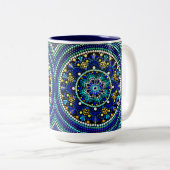 0158 - Tasse Ble Talavera Mandala (VorderseiteRechts)